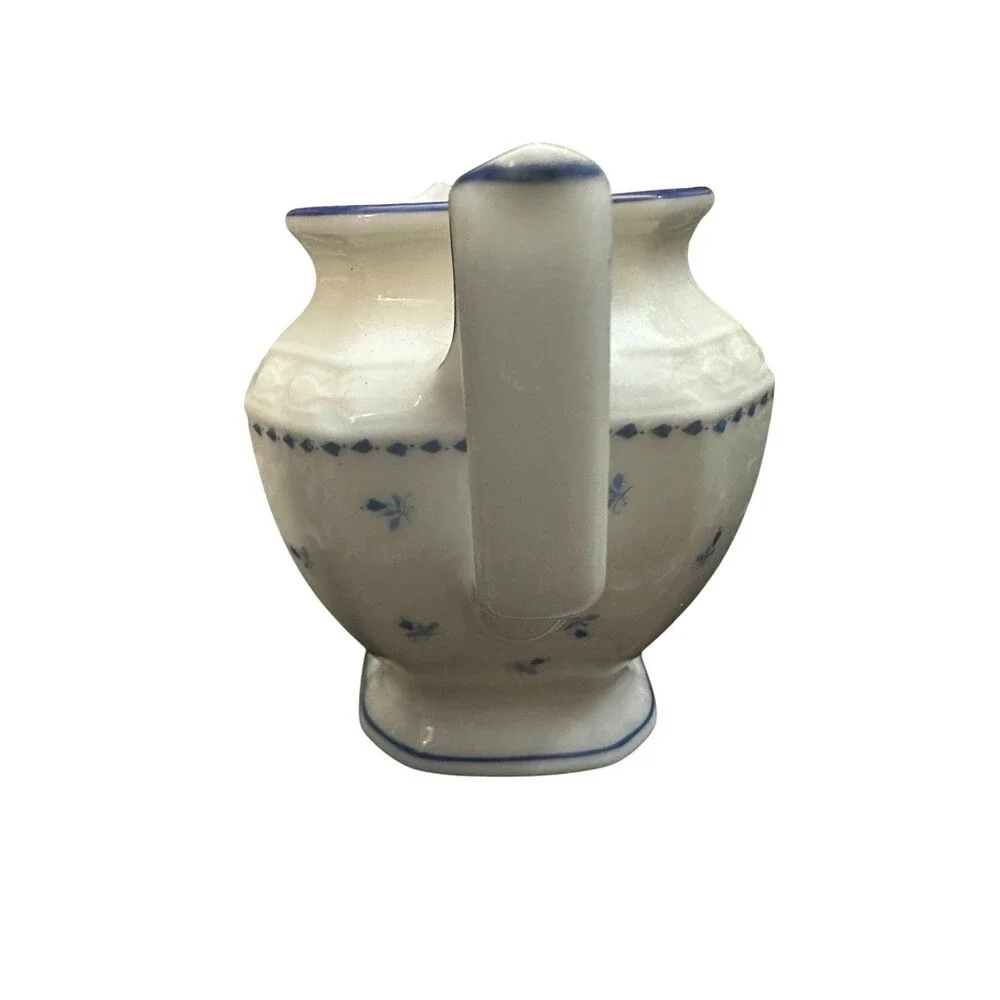 Seltmann Weiden Milk Jug Creamer Tray Andrea Blue Floral Bavaria West Germany
